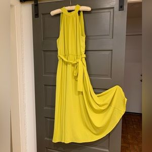 Chartreuse Flowing Dress Size 10